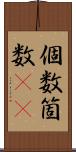 個数 Scroll