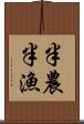 半農半漁 Scroll