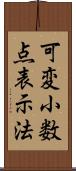 可変小数点表示法 Scroll