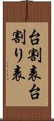 台割表 Scroll