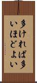 多ければ多いほどよい Scroll