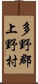 多野郡上野村 Scroll