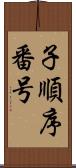 子順序番号 Scroll