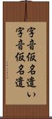 字音仮名遣い Scroll