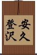 安久登沢 Scroll
