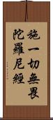 施一切無畏陀羅尼經 Scroll