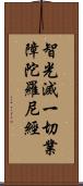 智光滅一切業障陀羅尼經 Scroll