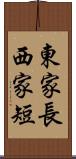 東家長西家短 Scroll