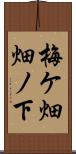 梅ケ畑畑ノ下 Scroll