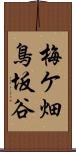 梅ケ畑鳥坂谷 Scroll