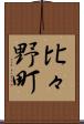 比々野町 Scroll