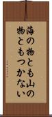 海の物とも山の物ともつかない Scroll