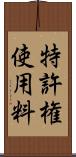 特許権使用料 Scroll