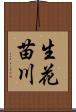 生花苗川 Scroll