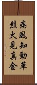 疾風知勁草，烈火見真金 Scroll