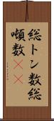 総トン数 Scroll