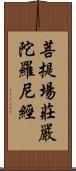 菩提場莊嚴陀羅尼經 Scroll