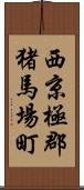 西京極郡猪馬場町 Scroll