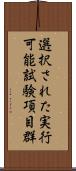 選択された実行可能試験項目群 Scroll