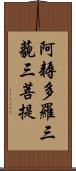 阿耨多羅三藐三菩提 Scroll