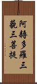 阿耨多羅三藐三菩提 Scroll