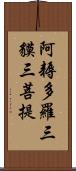 阿耨多羅三貘三菩提 Scroll