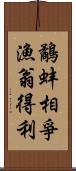 鷸蚌相爭，漁翁得利 Scroll