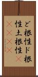 ど根性;ド根性;土根性(ateji) Scroll