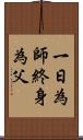 一日為師，終身為父 Scroll