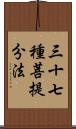 三十七種菩提分法 Scroll