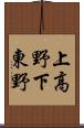上高野下東野 Scroll