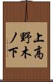 上高野木ノ下 Scroll