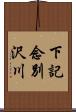 下記念別沢川 Scroll