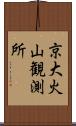 京大火山観測所 Scroll