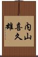 内山喜久雄 Scroll