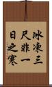 冰凍三尺，非一日之寒 Scroll