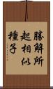 勝解所起相似種子 Scroll