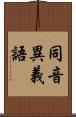 同音異義語 Scroll