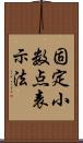 固定小数点表示法 Scroll