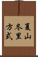 夏山冬里方式 Scroll
