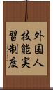 外国人技能実習制度 Scroll