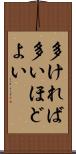多ければ多いほどよい Scroll