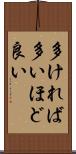 多ければ多いほど良い Scroll