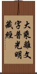 大乘離文字普光明藏經 Scroll