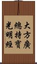 大方廣總持寶光明經 Scroll