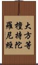 大方等檀持陀羅尼經 Scroll