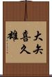 大矢喜久雄 Scroll