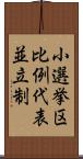 小選挙区比例代表並立制 Scroll