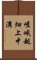 嵯峨越畑上中溝 Scroll