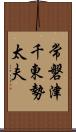 常磐津千東勢太夫 Scroll